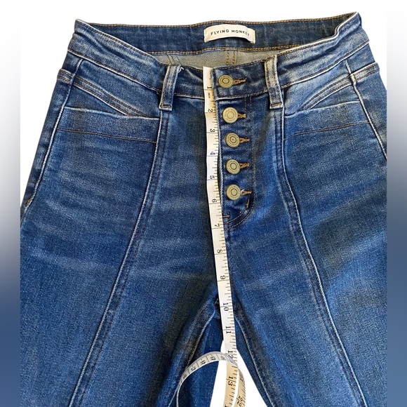 Flying Monkey Flare High Rise Jeans Unique Size 26 - Picture 12 of 16
